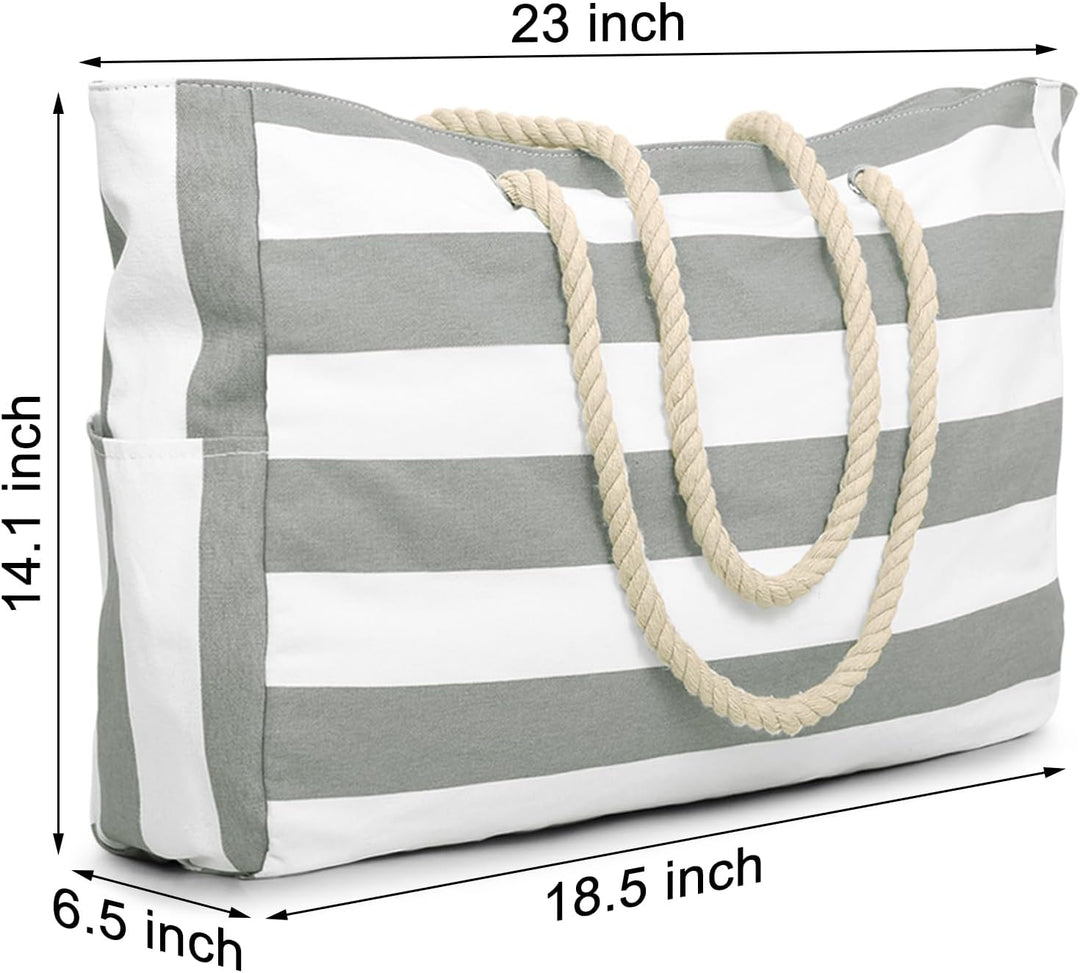 Strandtasche, Badetasche Wasserdicht Strandtasche Gross mit Reissverschluss Schwimmbad Tasche, Gross