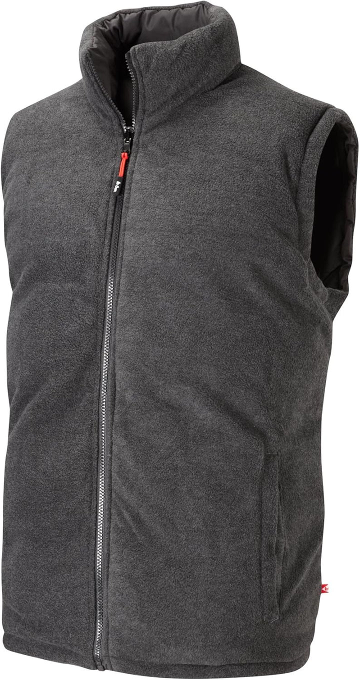 Lee Cooper Workwear LCVST702 Herren-Arbeitsweste, wendbare Sicherheitsweste, gepolstert XXL Schwarzg