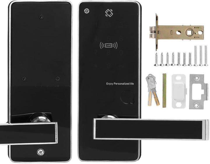Elektronisches Türschloss Fingerabdruck, Elektrisches Zahlenschloss Haustür, Smart-Hebel-Türschloss,