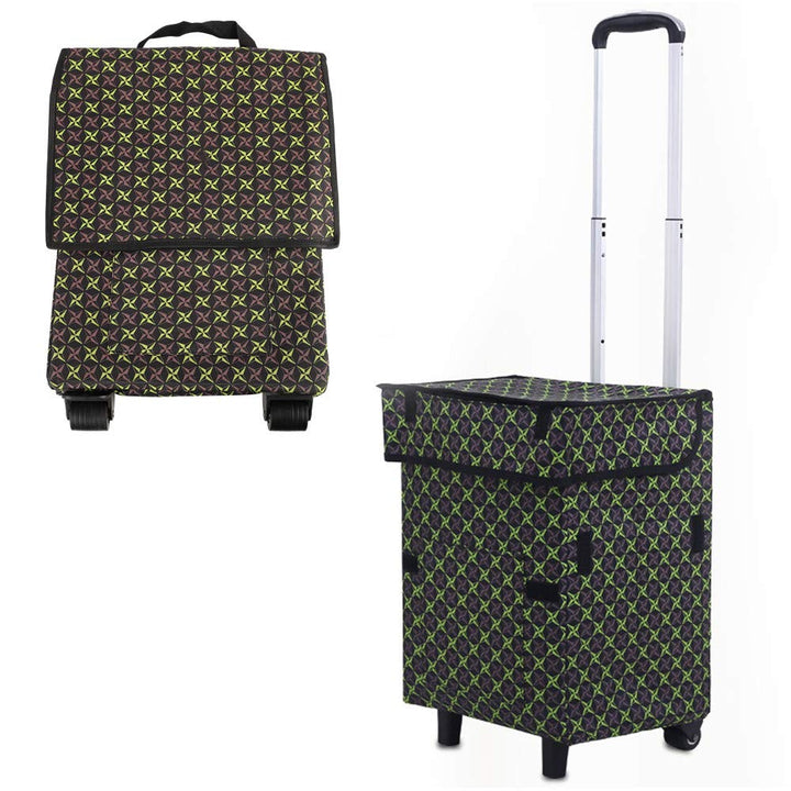 Falytemow Faltbarer Einkaufstrolley mit Rädern Oxford Trolley Tasche für Einkäufe Stern, Stern