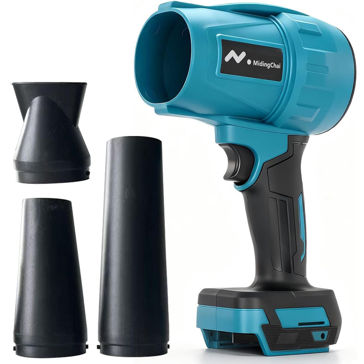 Akku Gebläse Kompatibel mit Makita 18V, Laubbläser Akku mit 3-Düsen, 32000 U/Min, 500g Luftdruck, Ha