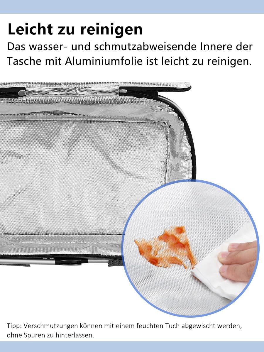 22L Einkaufskorb mit Kühlfunktion Tragekorb Faltbar Picknickkorb mit Deckel Klappkorb Thermokorb Iso
