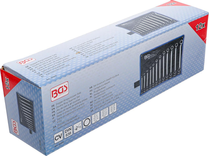 BGS 30200 | Doppel-Ringschlüssel-Satz | tief gekröpft | SW 6 - 32 mm | 12-tlg.