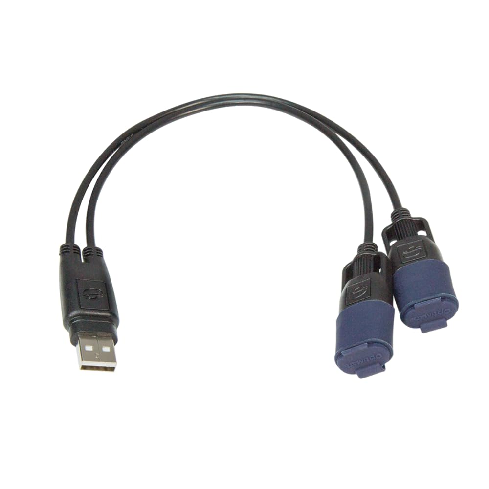 TecMate OptiMATE CABLE O-110, USB Y-Splitter, mit witterungsbeständigem Anschlusssystem OptiMATE USB