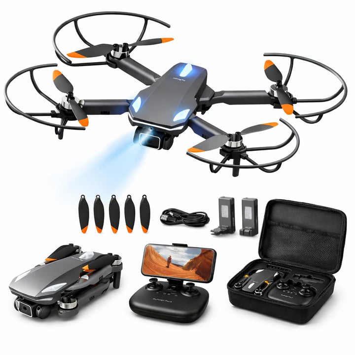 Drohne mit Kamera 1080P HD, RC Quadcopter Faltbare Drohne für Kinder, Bürstenloser Motor, Ein-Tasten