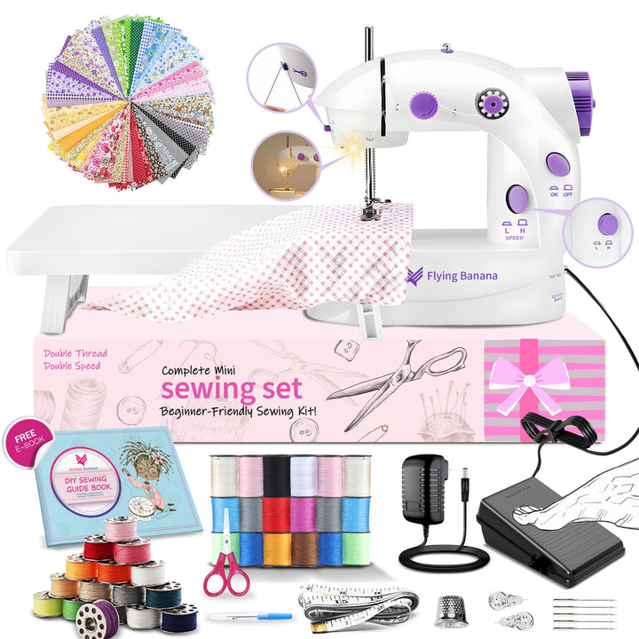 Easy Sewing Machine for Beginner Kid, Electric Portable Sewing Machine Lightweight, Small Household