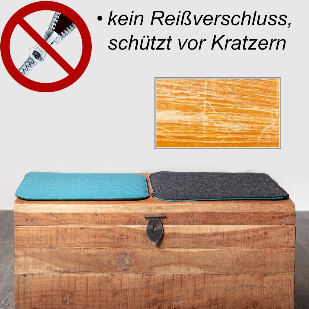 Grün Dunkelgrau 2er Set Sitzauflage Filz Sitzkissen Outdoor Wendekissen Sitzpolster Eckbank Filz Stu