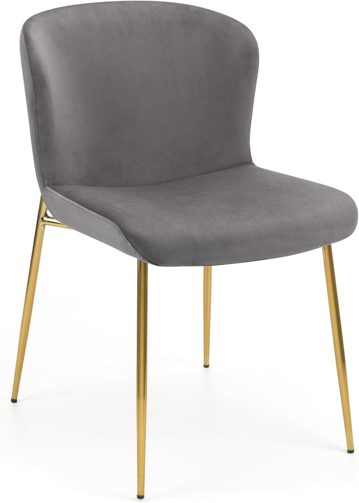 Julian Bowen Harper Esszimmerstuhl, 2 Stück, grau Grau und Gold, Grau und Gold