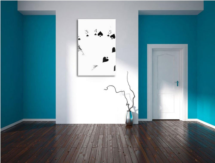 Spielkarten - Pik Strasse als Leinwandbild/Grösse: 100x70 cm/Wandbild/Kunstdruck/fertig bespannt, 10