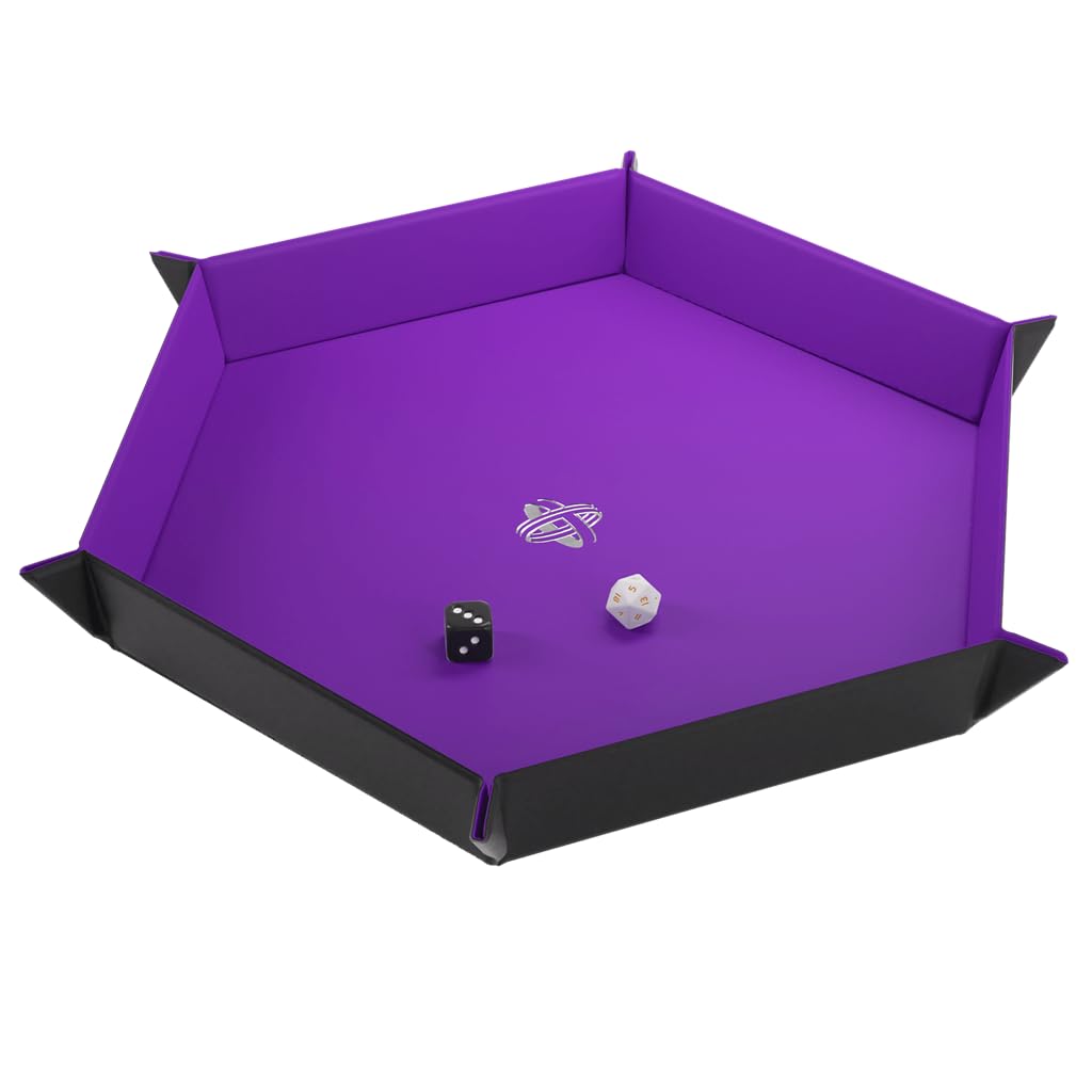 Gamegenic, Magnetic Dice Tray Hexagonal Black/Purple