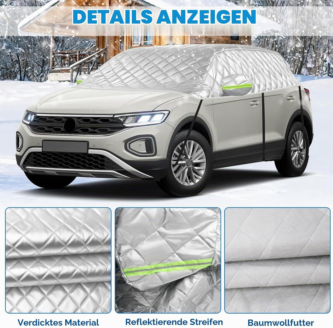 Hagelsichere Autoabdeckung Winter Passend für VW T-ROC 2017-2025, Auto Halbgarage Abdeckplane Wasser