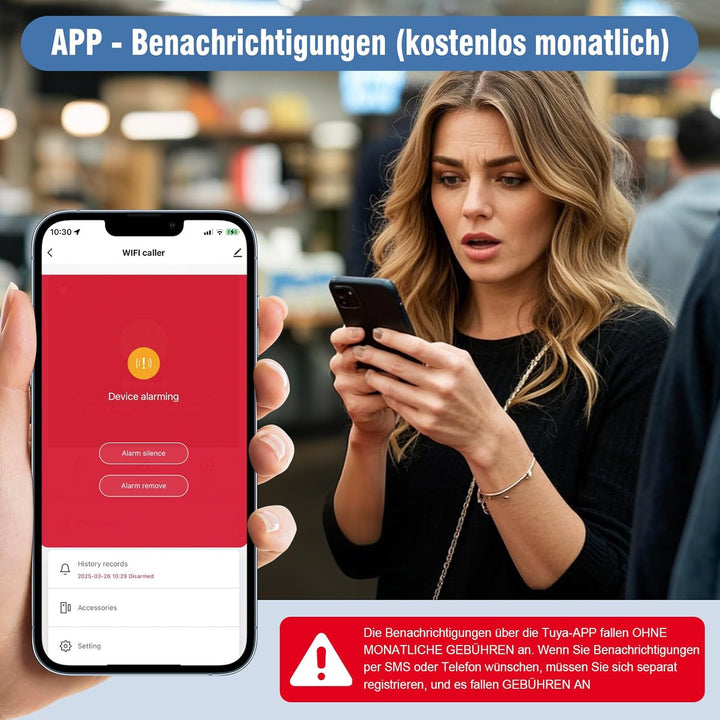 ChunHee Notrufknopf für Senioren/Senioren Notruf/Notrufarmband für Senioren/Funkalarm Sender und Emp