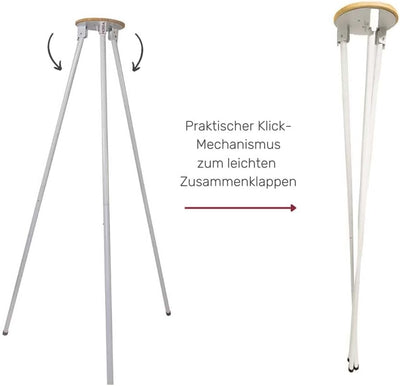 HOBEA-Germany Federwiegenständer Gestell für Federwiege Babyfederwiege Babyhängematte (weiss) Federw