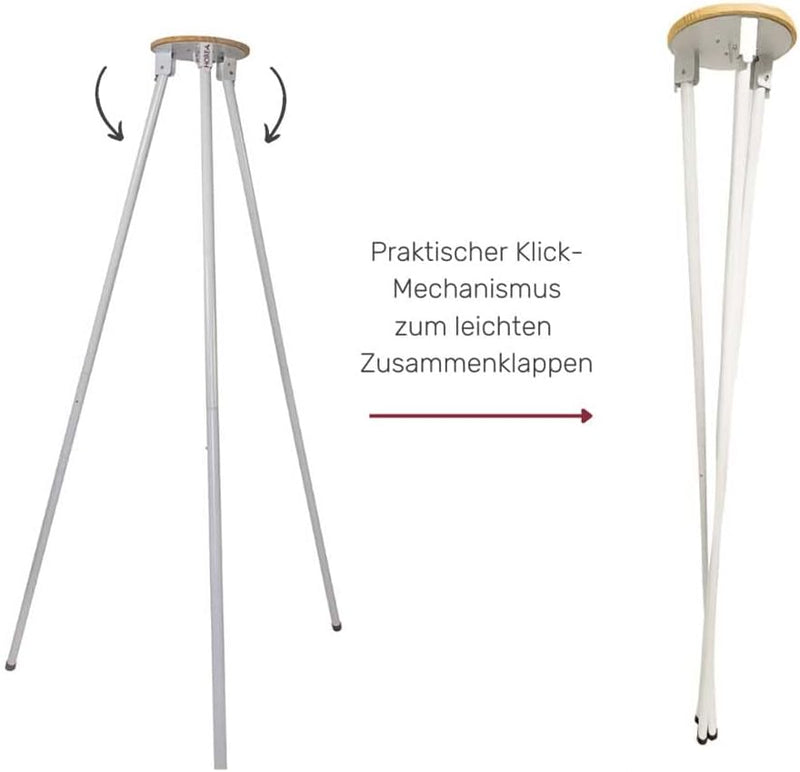HOBEA-Germany Federwiegenständer Gestell für Federwiege Babyfederwiege Babyhängematte (weiss) Federw
