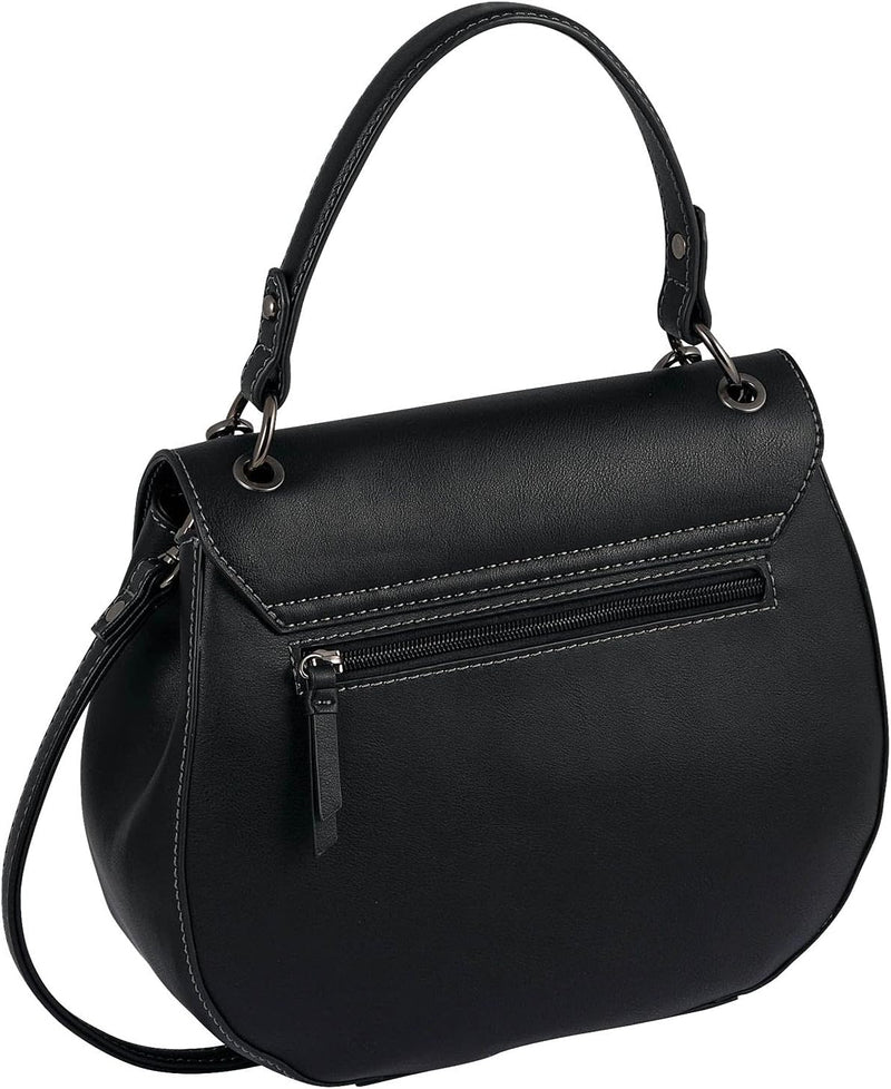 Gabor Umhängetasche Damen, Amara , 28x11,5x23,5 cm, Gabor Tasche Damen Schwarz, Schwarz