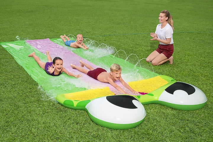 Bestway H2OGO!™ Wasserrutsche, Frosch, 488 x 200 cm