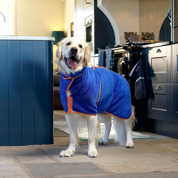 Lucky Paws® Hundebademantel – doppellagiger, Ultra-absorbierender &amp; luxuriös weicher Bademantel Hund