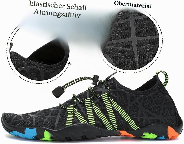 SAGUARO Badeschuhe für Herren Damen - 7/9 Drainagelöcher Schnelltrocknende rutschfest, Gr 35-48 40 E