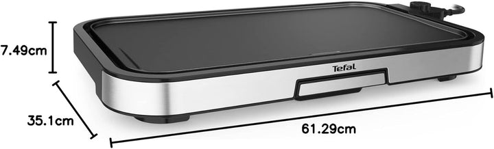 Tefal CB631D Giant Plancha Grill 12 Personen, XXL-Grillfläche, Antihaftbeschichtung, regelbarer Ther