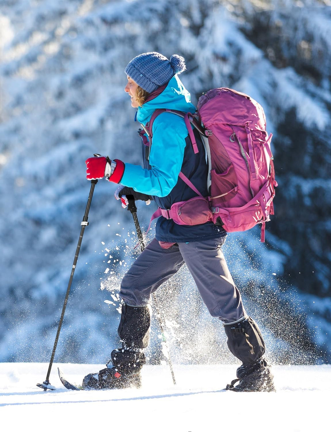 Glymnis Wanderstöcke Trekkingstöcke Walking Stöcke 7075 Aluminium Wanderstock verstellbar 110-130cm