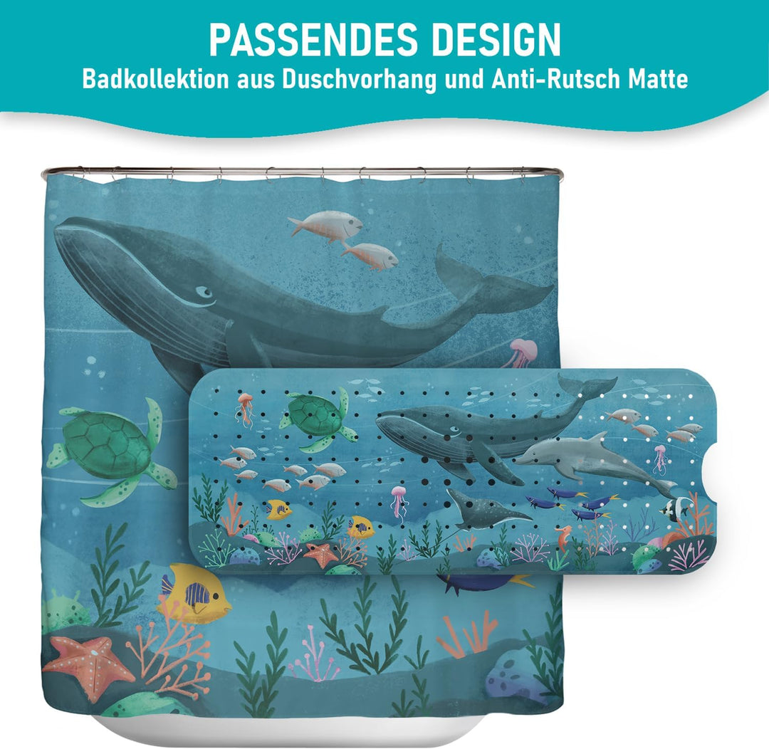 arteneur® - Badewannenmatte 100x40 cm Unterwasser | Badematte rutschfest | Inkl. Aufhängung | Schimm