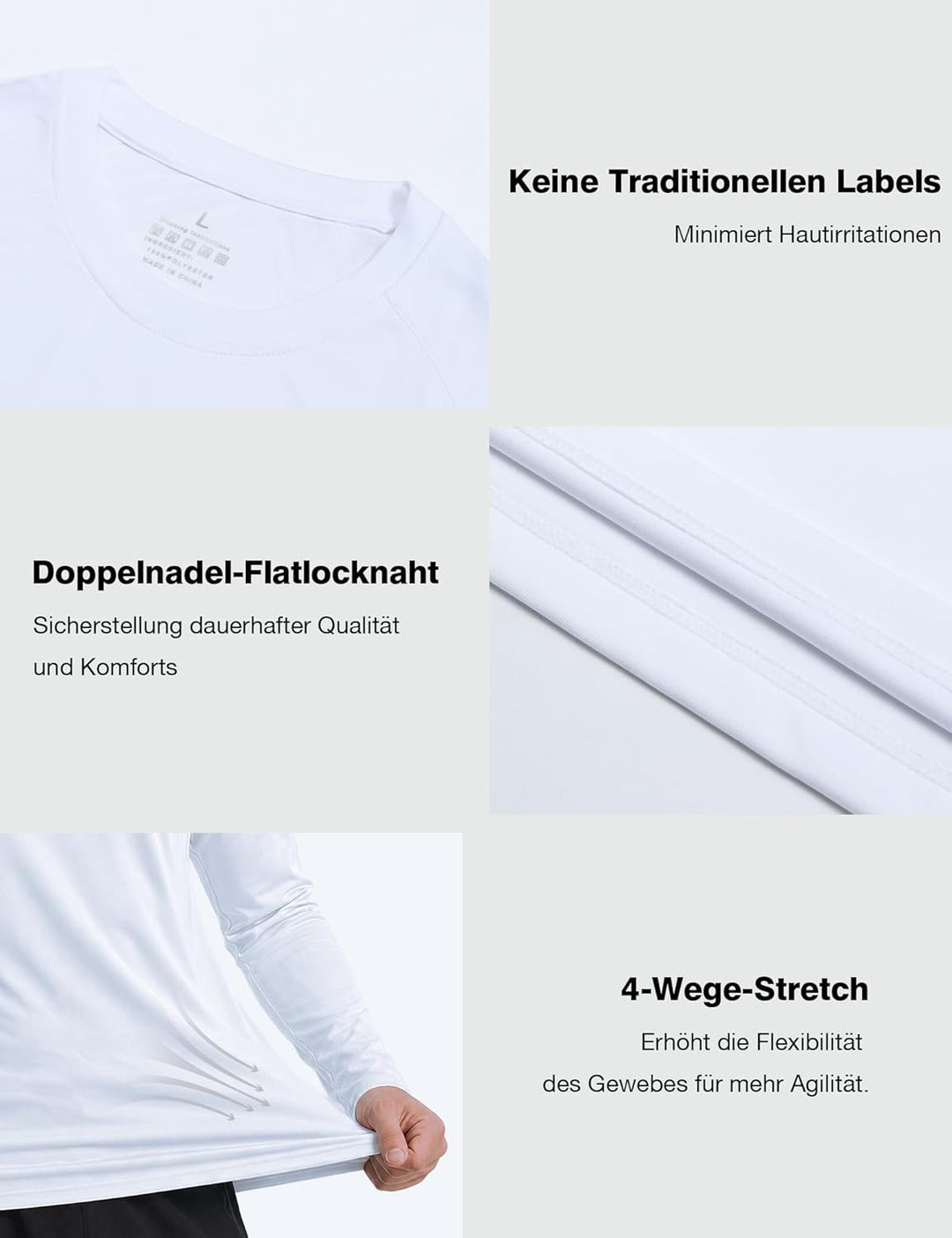 ZENGVEE 3er Pack Rashguard Herren, UPF 50+ UV Schutz Shirt Herren Schnelltrocknend Leicht Atmungsakt