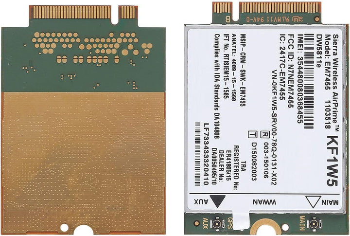 Lazmin 4G LTE WWAN NGFF-Kartenmodul, kabelloses EM7455-Netzwerkadapter-Kartenmodul für Dell DW5811e