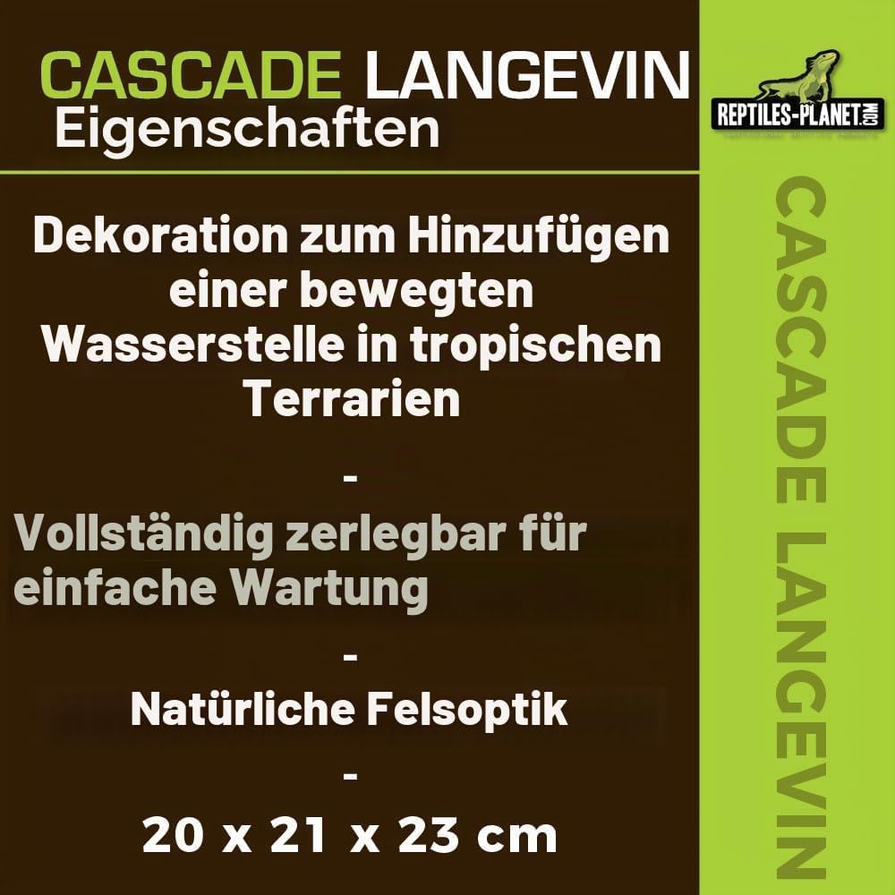 Reptiles Planet Wasserfall für Terrarium Reptilien Langevin mit Pumpe