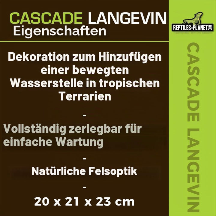 Reptiles Planet Wasserfall für Terrarium Reptilien Langevin mit Pumpe
