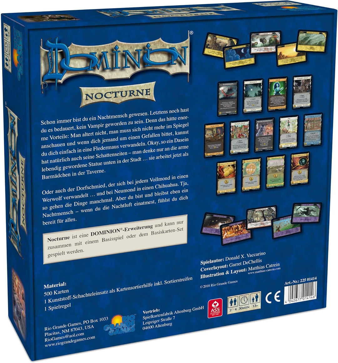 Rio Grande Games 22501414 Dominion Erweiterung - Nocturne, blau, Nocturne