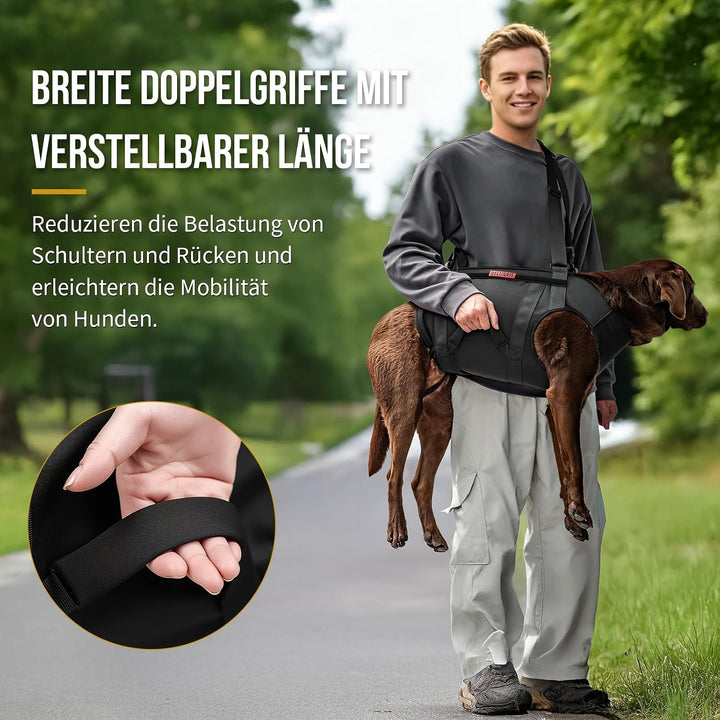 OneTigris Tragegeschirr für Hunde,MOBILIFT Ganzkörper Unterstützungsgeschirr Tragehilfe für ältere &amp;