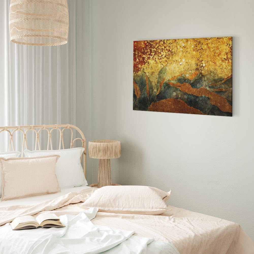 murando Akustikbild Blätter 120x80 cm Bilder Akustikschaum Hochleistungsschallabsorber Schallschutz