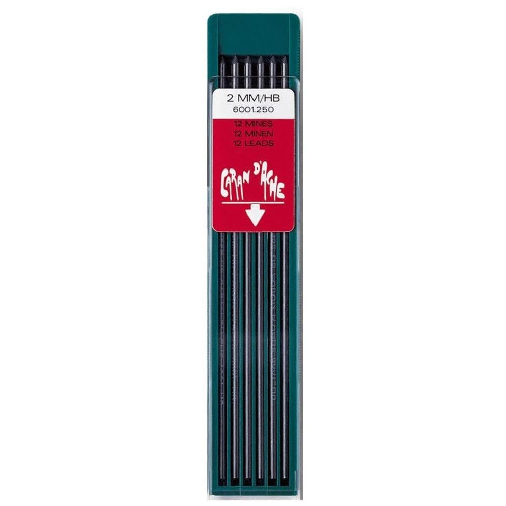 Caran d'Ache Minen Technograph für Minenbleistift Fixpencil, Härtegrad: HB, Durchmesser 2 mm, Etui,