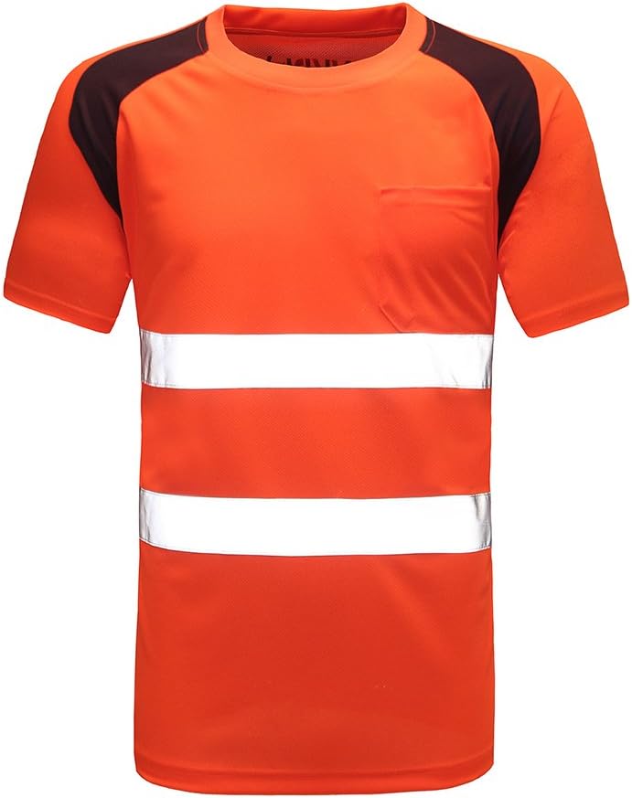AYKRM Warnschutz T-Shirt Kurzarm Arbeitsshirt Kurzarmshirt Warnshirt Arbeitshemd Warnschutz t Shirt
