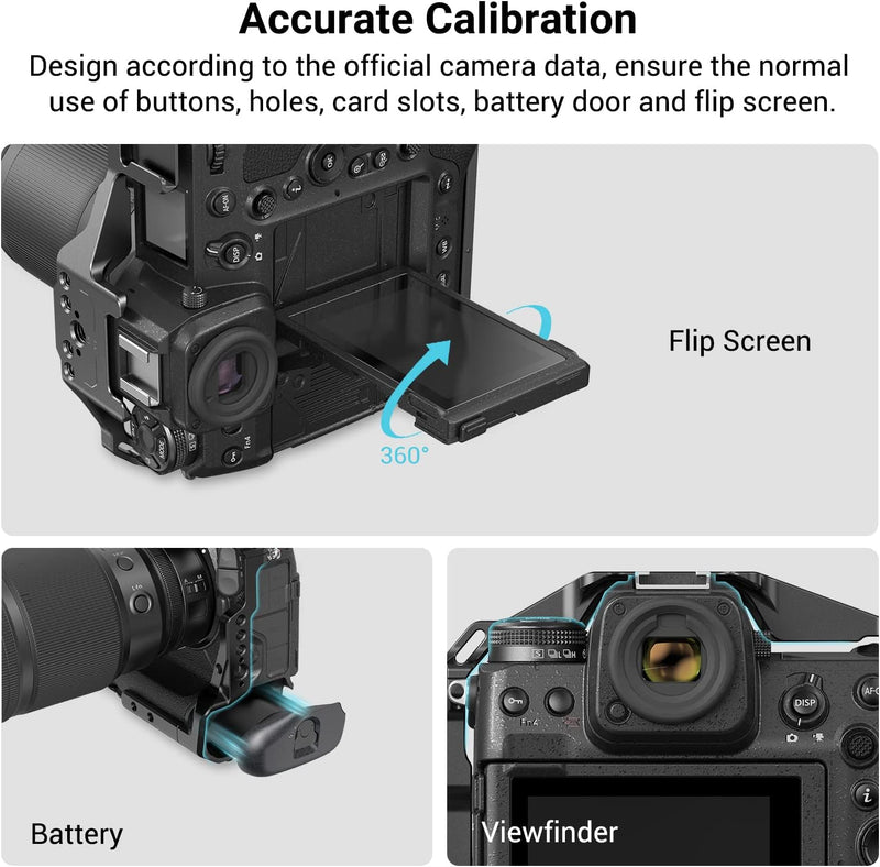 SMALLRIG Z 9 Cage Kit für Nikon Z 9 Kamera mit Top Handle, Aluminiumlegierung Cage für Nikon Z9-3738