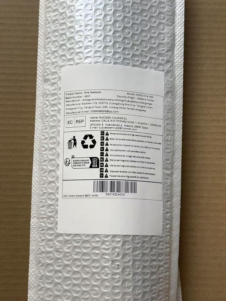 QIKU Ultraleichte Vollcarbon Sattelstütze Rennrad Mountainbike Sattelstütze 27.2/31.6 * 350 / 400mm