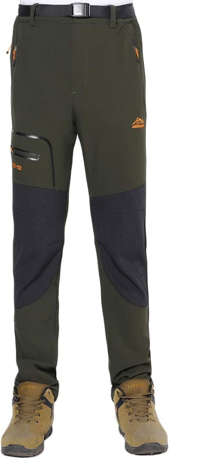 BenBoy Herren Wanderhose Wasserdicht Softshellhose Outdoorhose Winddicht Warm Gefüttert Skihose Snow