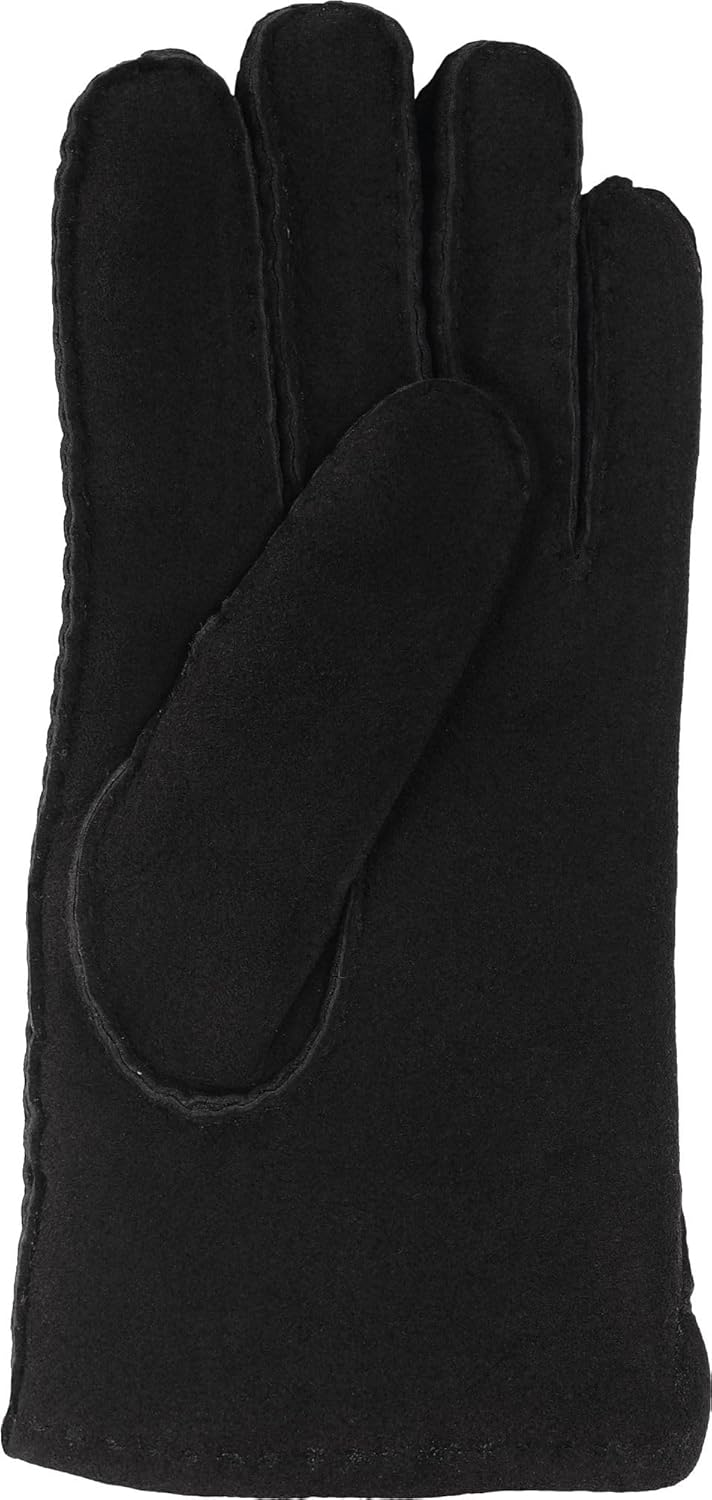 Harrys-Collection HC Damen Herren Handschuh aus echtem Lammfell M Schwarz, M Schwarz
