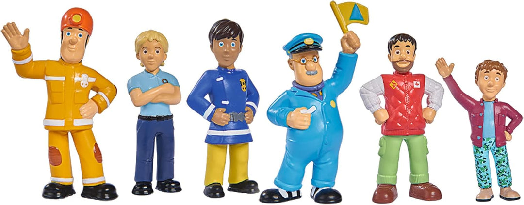 Simba 109252538 - Feuerwehrmann Sam Figuren Set, 6 Stück, 2-Fach Sortiert, es Wird nur eine Version