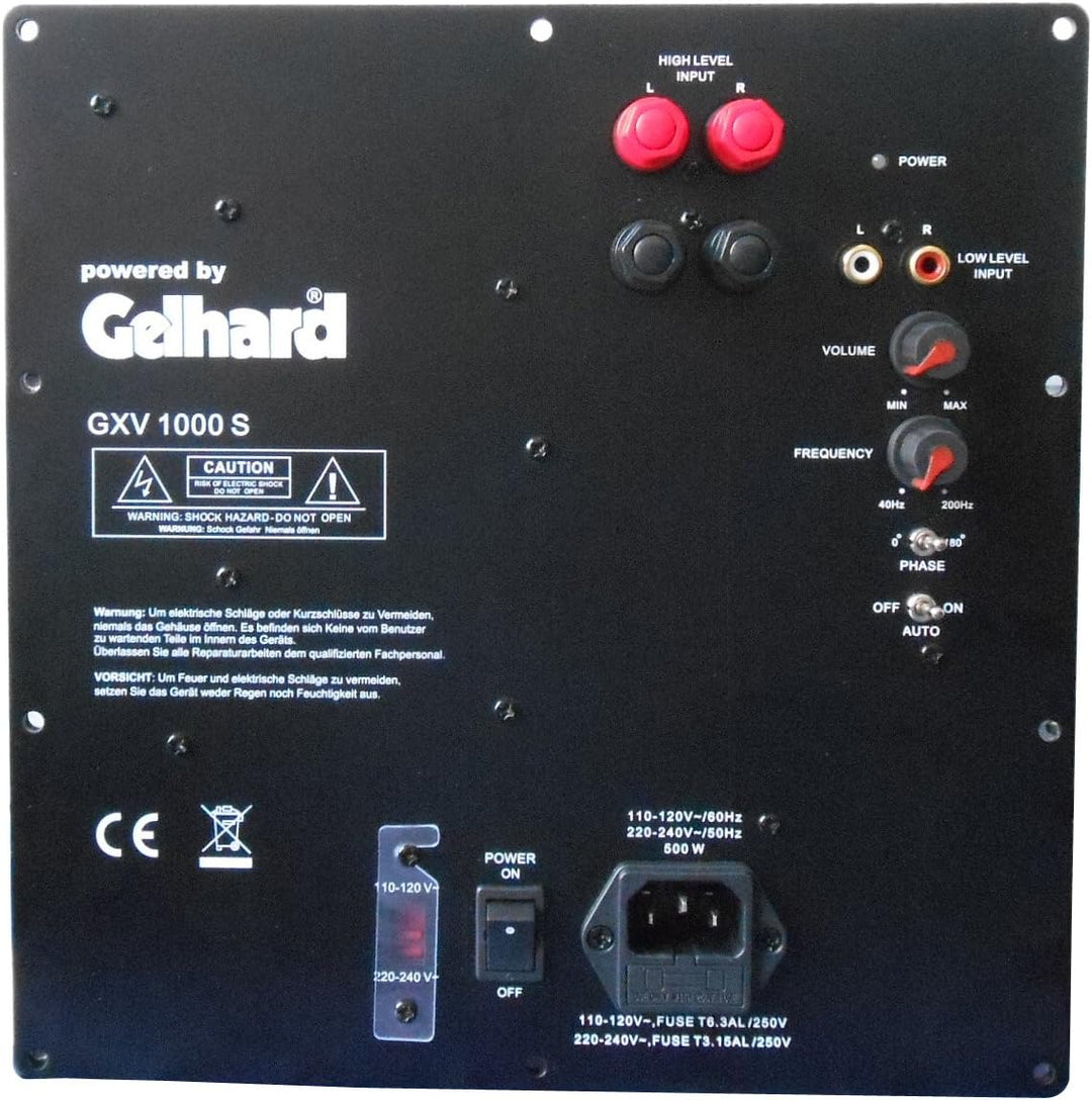 Gelhard GXV1000S AKTIV SUBWOOFER Einbau MODUL - 1000WATT MAX - 500WATT RMS