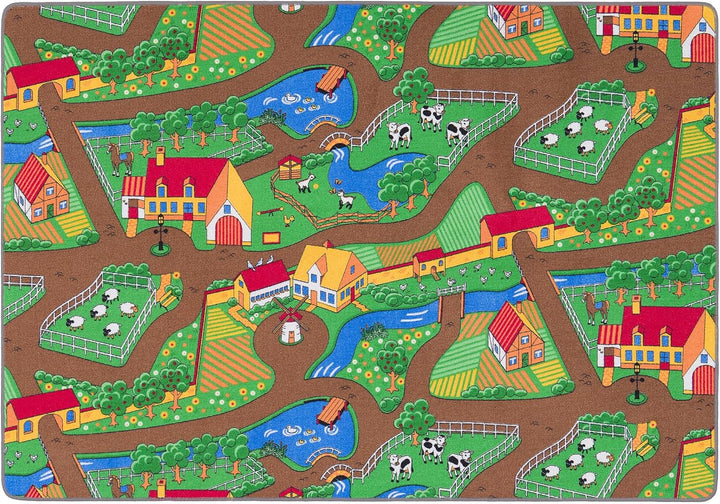 Pergamon Strassenteppich Beidseitig Kinder Spielteppiche für Kinderzimmer und Spielzimmer 80x160 cm