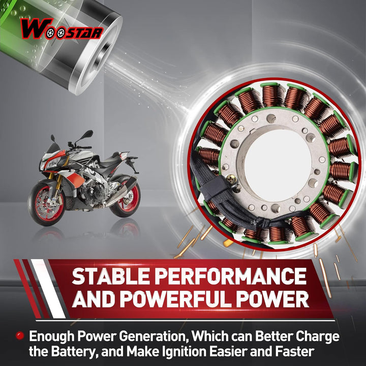 WOOSTAR 18 Spule Magneto Stator Ersatz für Aprilia ETV1000 Caponord ABS 2001-2009 Futura RST1000 Tuo