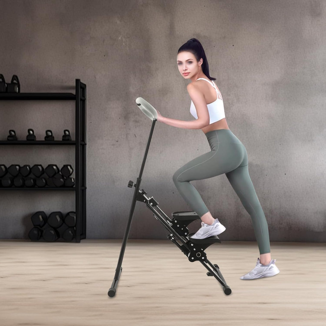 Stepper für Zuhause, Klappbarer Mini-Treppenstepper mit 3-Fach Neigungsverstellbaren Pedalen, Höhenv