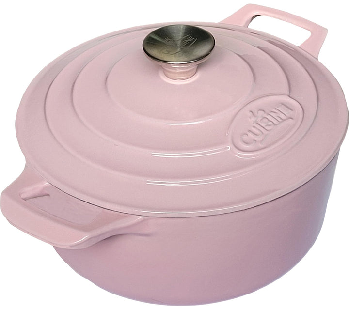 La Cuisine Schmortopf aus emailliertem Gusseisen, 26 cm 3.5 Litre Durchmesser, innen cremeweiss emai