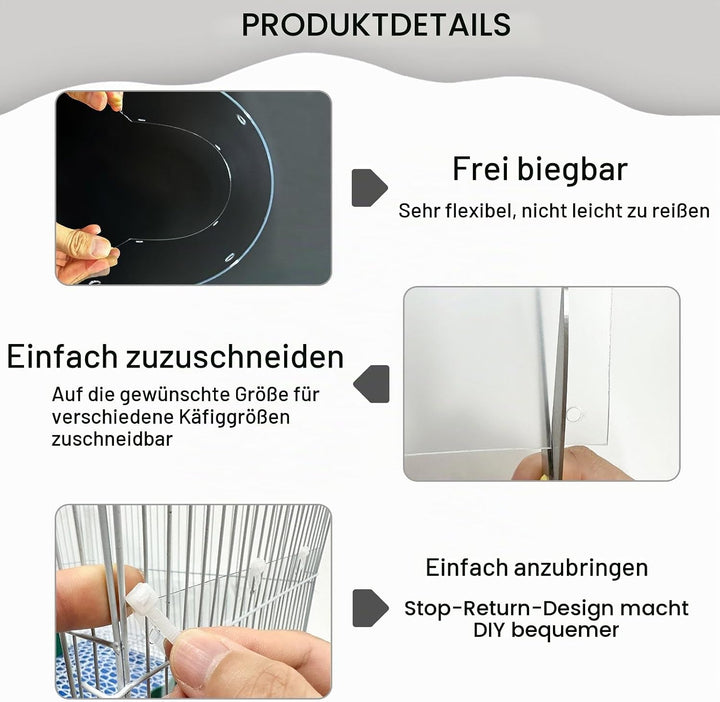 PeSandy Haustierkäfig-Einlage, Haustierkäfig-Schutzeinlagen, 12 STÜCKE Käfig-Urin-Schutz für Kaninch