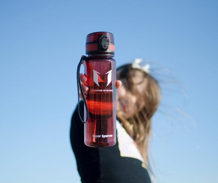 Super Sparrow Trinkflasche - Tritan Wasserflasche - 350ml, 500ml, 750ml, 1000ml - BPA-frei - Ideale