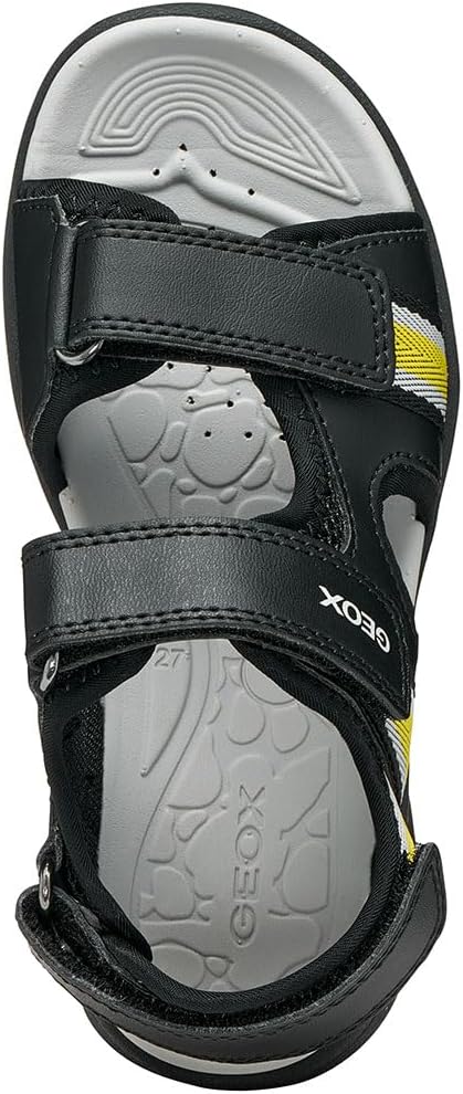 Geox Jungen J Vaniett Boy BSandal 24 EU Black Yellow, 24 EU Black Yellow