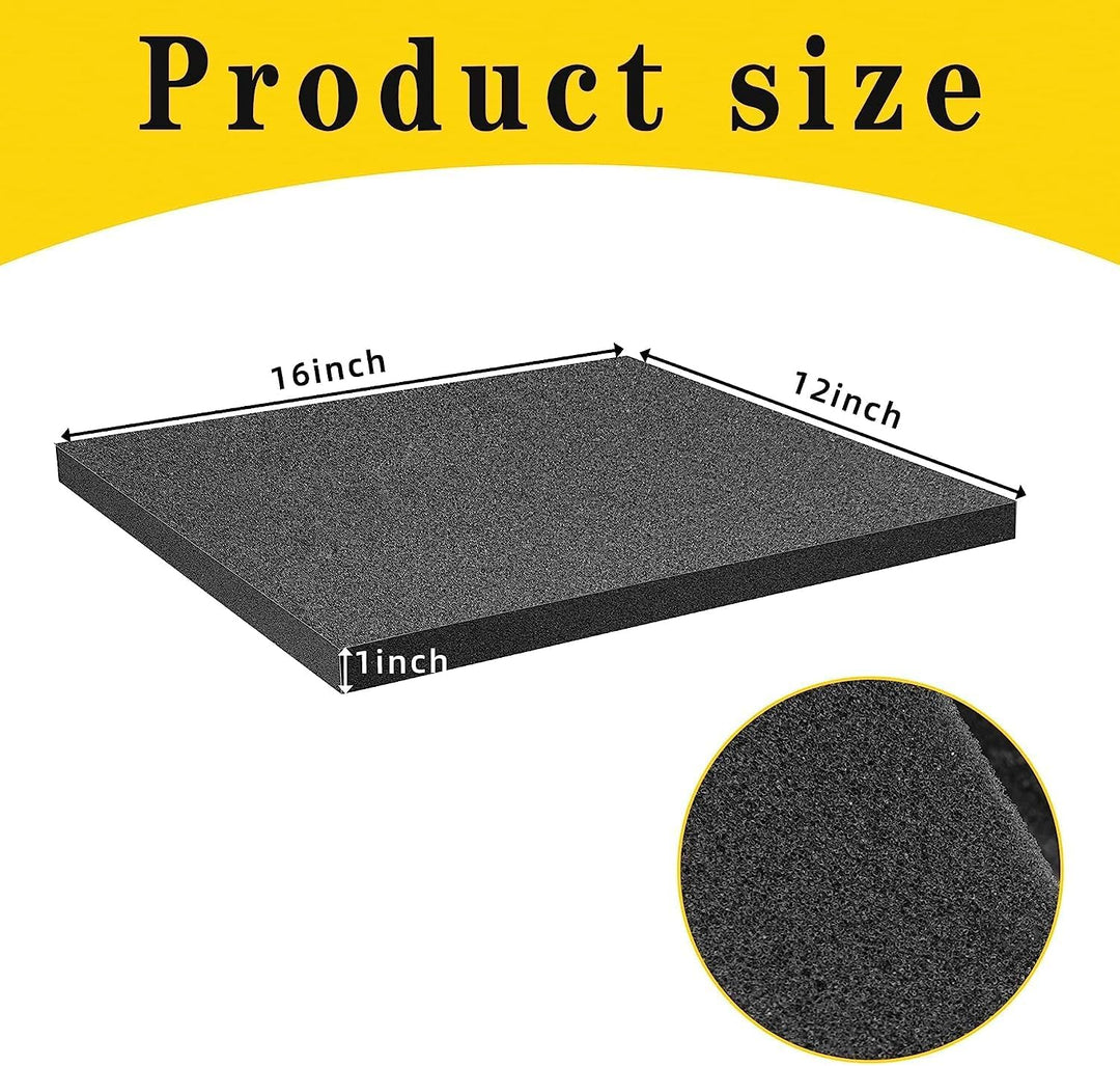 4 Stück Schaumstoff-Zuschnitt 400 x 300 mm,Schaumstoffinlay für Schutzkoffer,Schaumstoffeinlage, Tab