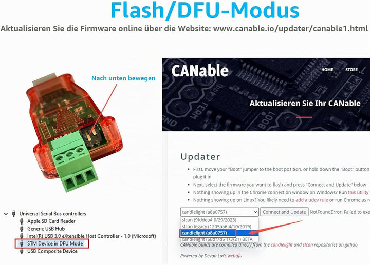 DSD TECH USB zu CAN Bus Adapter basierend auf Open Hardware Canable