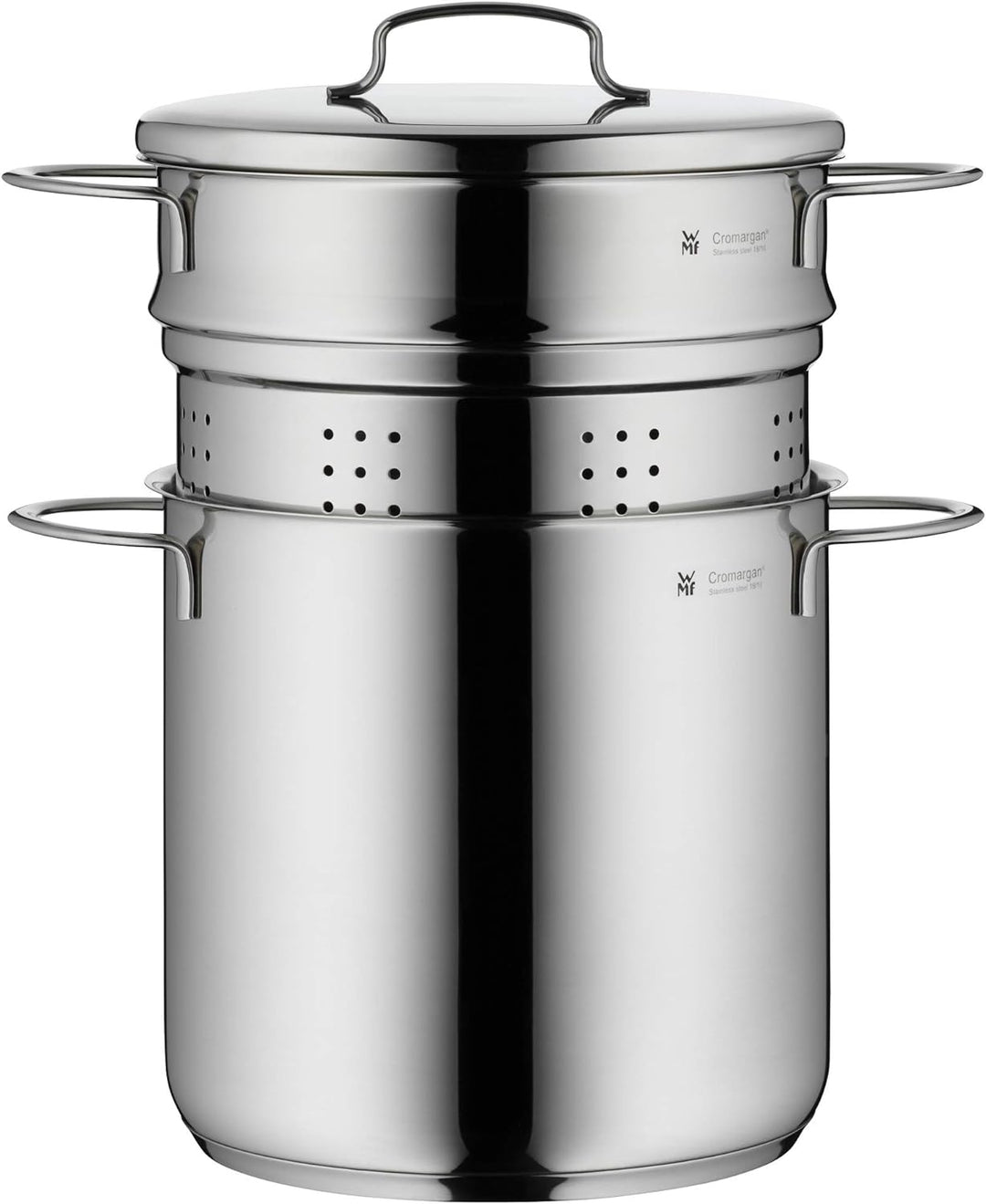 WMF Mini Nudeltopf mit Metalldeckel und Einsatz klein 18 cm, 3l, Cromargan Edelstahl poliert, Indukt